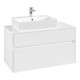 V&B Waschtischunterschrank Collaro 100x54,8x50cm, WT l, LED 7,3 W, wh. ma-3