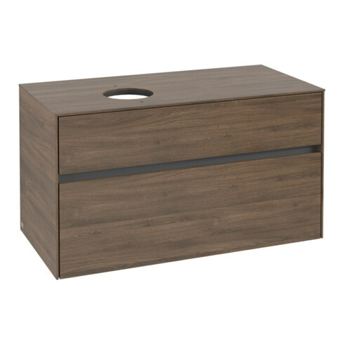 V&B Waschtischunterschrank Collaro 100x54,8x50cm, WT links, Arizona Oak