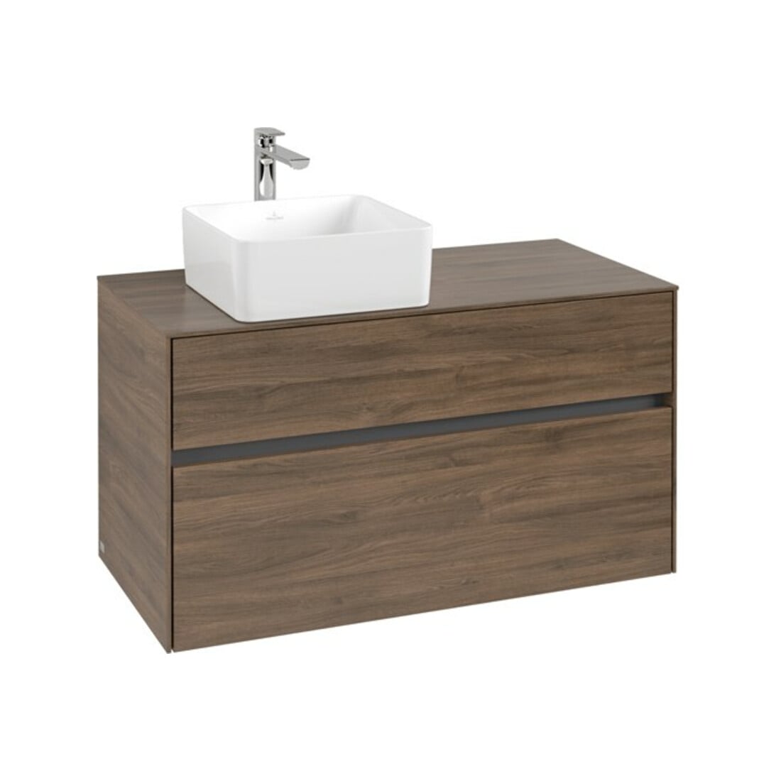 V&B Waschtischunterschrank Collaro 100x54,8x50cm, WT links, Arizona Oak