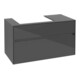 V&B Waschtischunterschrank Collaro 100x54,8x50cm, WT links, glossy grey-3
