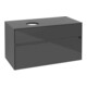 V&B Waschtischunterschrank Collaro 100x54,8x50cm, WT links, Glossy Grey-1