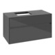 V&B Waschtischunterschrank Collaro 100x54,8x50cm, WT links, glossy grey-1