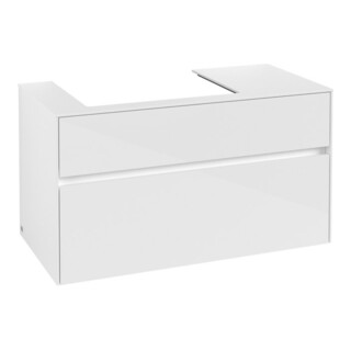 V&B Waschtischunterschrank Collaro 100x54,8x50cm, WT links, glossy white
