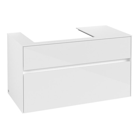 V&B Waschtischunterschrank Collaro 100x54,8x50cm, WT links, glossy white