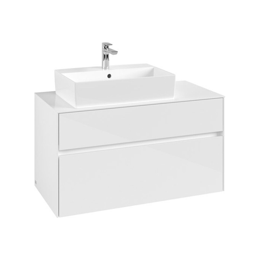 V&B Waschtischunterschrank Collaro 100x54,8x50cm, WT links, glossy white