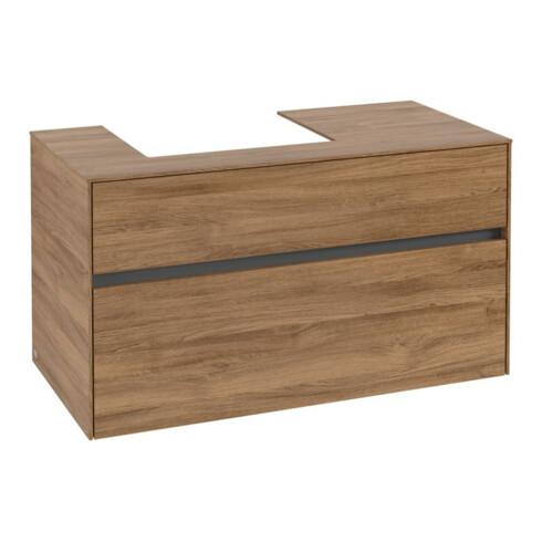 V&B Waschtischunterschrank Collaro 100x54,8x50cm, WT links, kansas oak