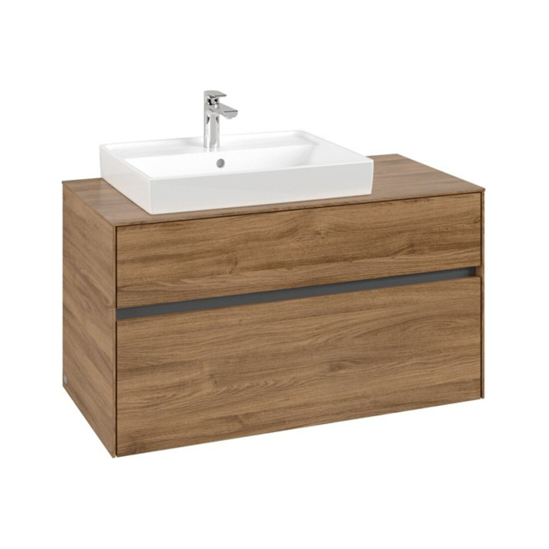 V&B Waschtischunterschrank Collaro 100x54,8x50cm, WT links, kansas oak