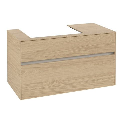 V&B Waschtischunterschrank Collaro 100x54,8x50cm, WT links, nordic oak