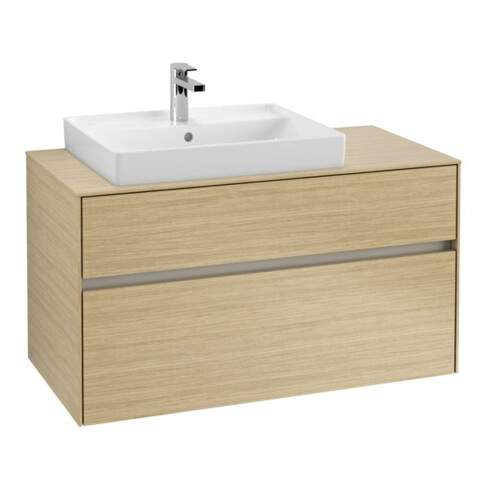 V&B Waschtischunterschrank Collaro 100x54,8x50cm, WT links, nordic oak