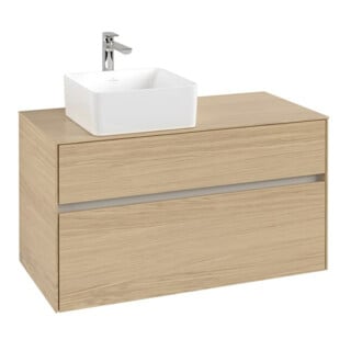 V&B Waschtischunterschrank Collaro 100x54,8x50cm, WT links, Nordic Oak