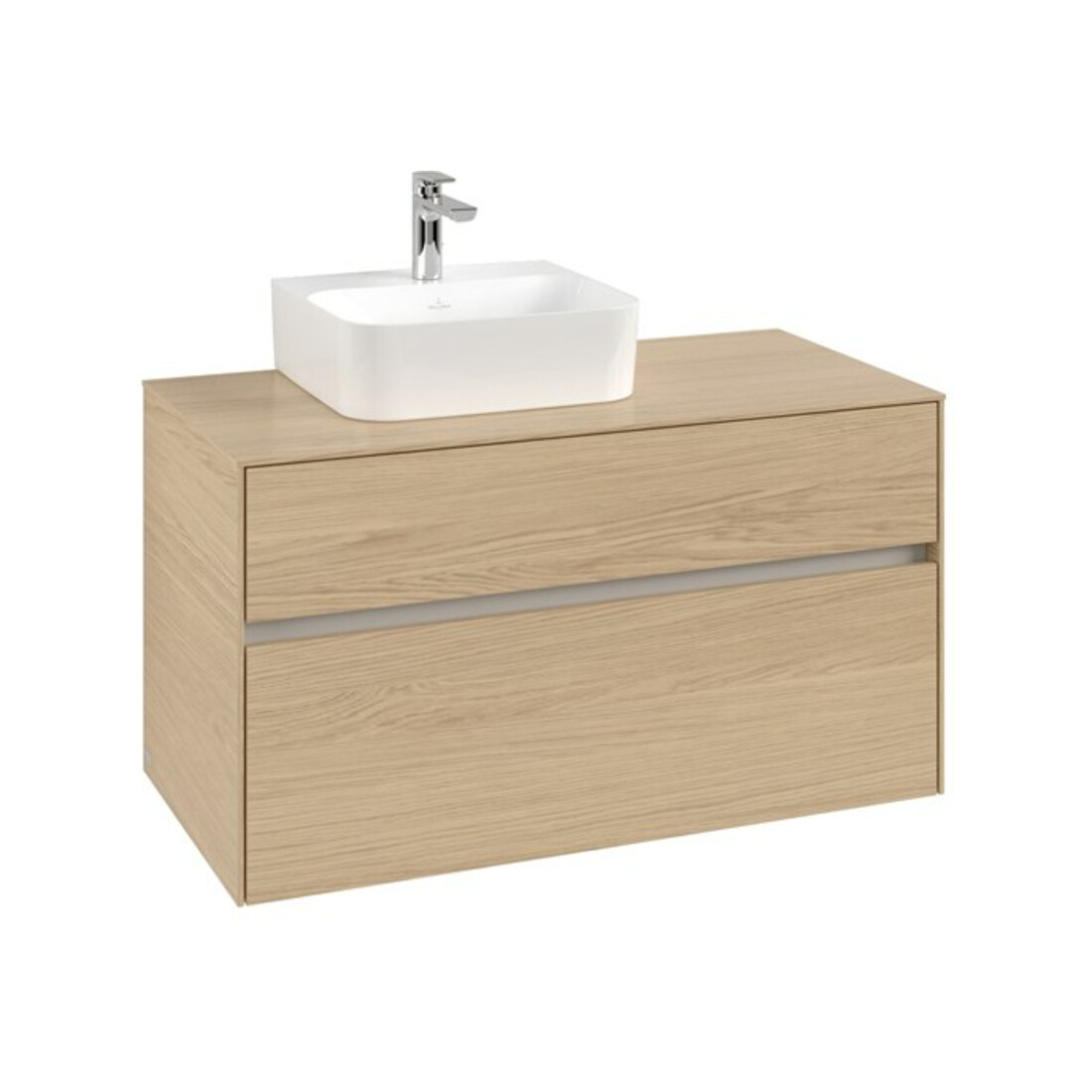 V&B Waschtischunterschrank Collaro 100x54,8x50cm, WT links, nordic oak