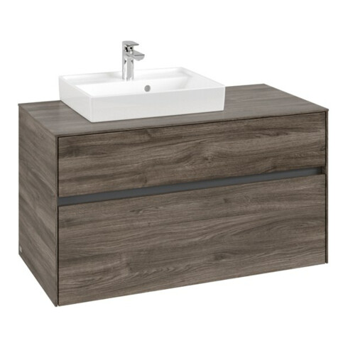 V&B Waschtischunterschrank Collaro 100x54,8x50cm, WT links, stone oak
