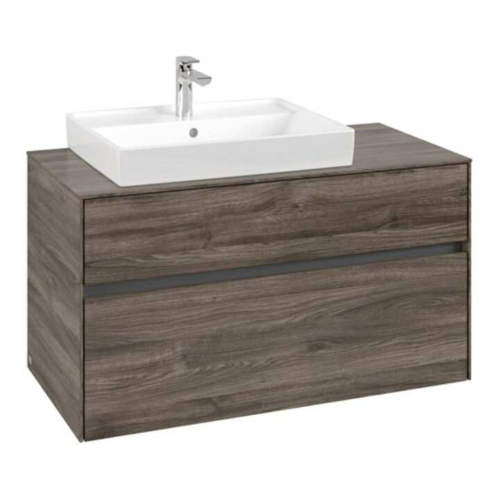 V&B Waschtischunterschrank Collaro 100x54,8x50cm, WT links, stone oak