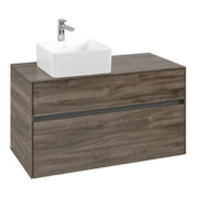 V&B Waschtischunterschrank Collaro 100x54,8x50cm, WT links, stone oak