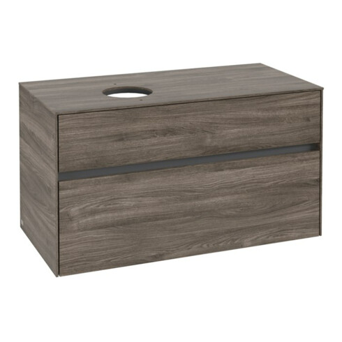 V&B Waschtischunterschrank Collaro 100x54,8x50cm, WT links, stone oak