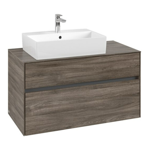 V&B Waschtischunterschrank Collaro 100x54,8x50cm, WT links, stone oak