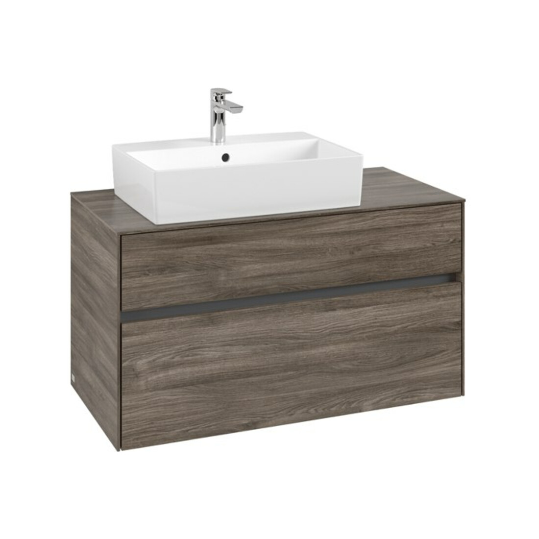 V&B Waschtischunterschrank Collaro 100x54,8x50cm, WT links, stone oak