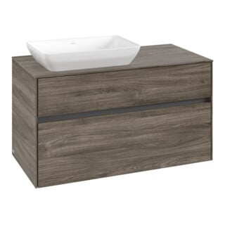 V&B Waschtischunterschrank Collaro 100x54,8x50cm, WT links, stone oak