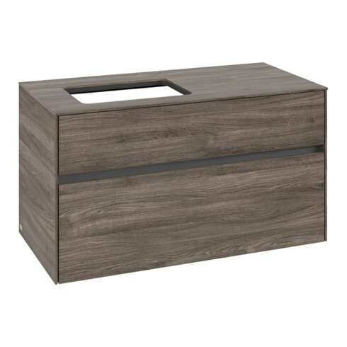 V&B Waschtischunterschrank Collaro 100x54,8x50cm, WT links, stone oak
