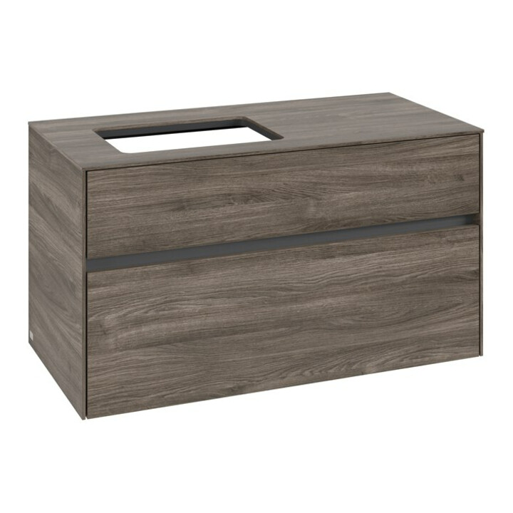 V&B Waschtischunterschrank Collaro 100x54,8x50cm, WT links, stone oak