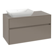 V&B Waschtischunterschrank Collaro 100x54,8x50cm, WT links, volcano black
