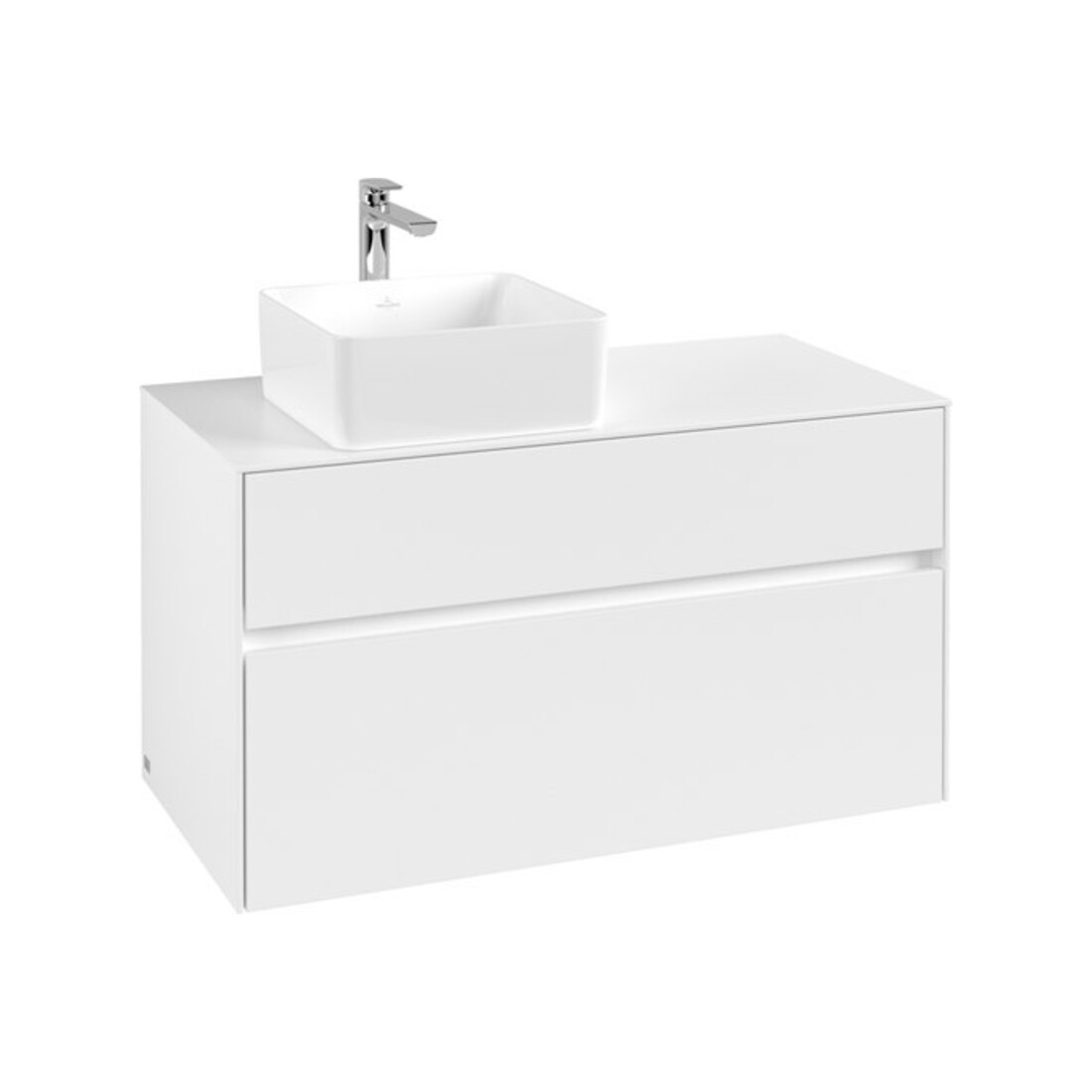 V&B Waschtischunterschrank Collaro 100x54,8x50cm, WT links, White Matt