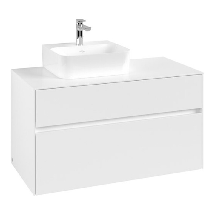 V&B Waschtischunterschrank Collaro 100x54,8x50cm, WT links, white matt