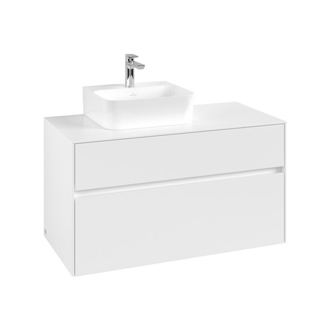 V&B Waschtischunterschrank Collaro 100x54,8x50cm, WT links, white matt