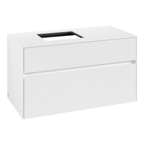 V&B Waschtischunterschrank Collaro 100x54,8x50cm, WT links, white matt