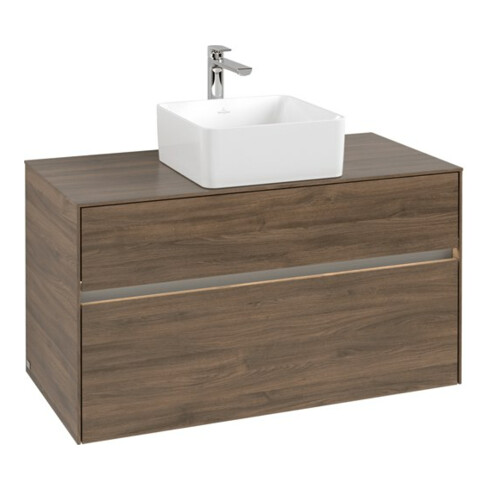 V&B Waschtischunterschrank Collaro 100x54,8x50cm, WT mi, LED 7,3 W, Ar Oa