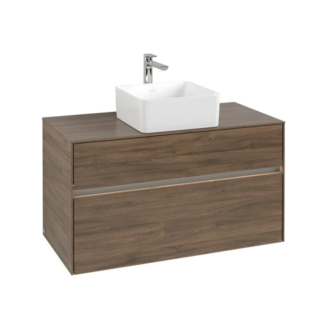 V&B Waschtischunterschrank Collaro 100x54,8x50cm, WT mi, LED 7,3 W, Ar Oa