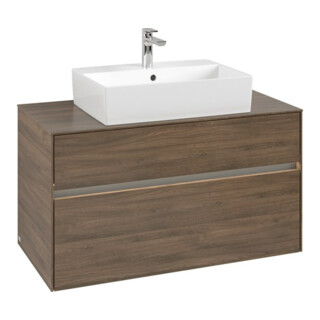 V&B Waschtischunterschrank Collaro 100x54,8x50cm, WT mi, LED 7,3 W, Ar Oa