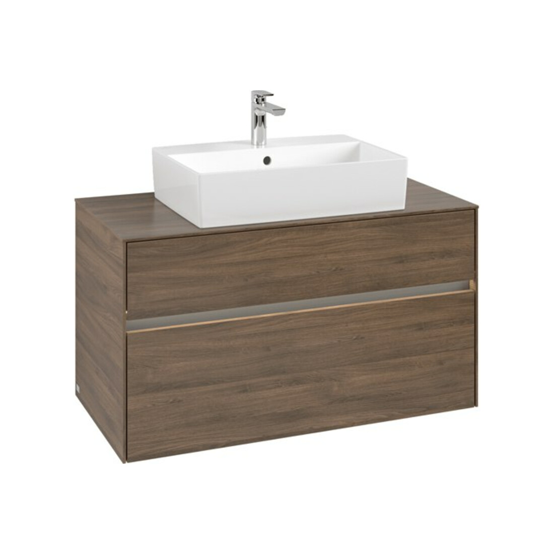 V&B Waschtischunterschrank Collaro 100x54,8x50cm, WT mi, LED 7,3 W, Ar Oa