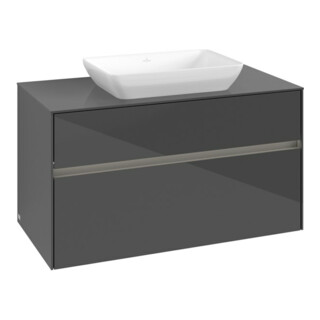 V&B Waschtischunterschrank Collaro 100x54,8x50cm, WT mi, LED 7,3 W, glo Gr