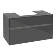 V&B Waschtischunterschrank Collaro 100x54,8x50cm, WT mi, LED 7,3 W, glo Gr-3