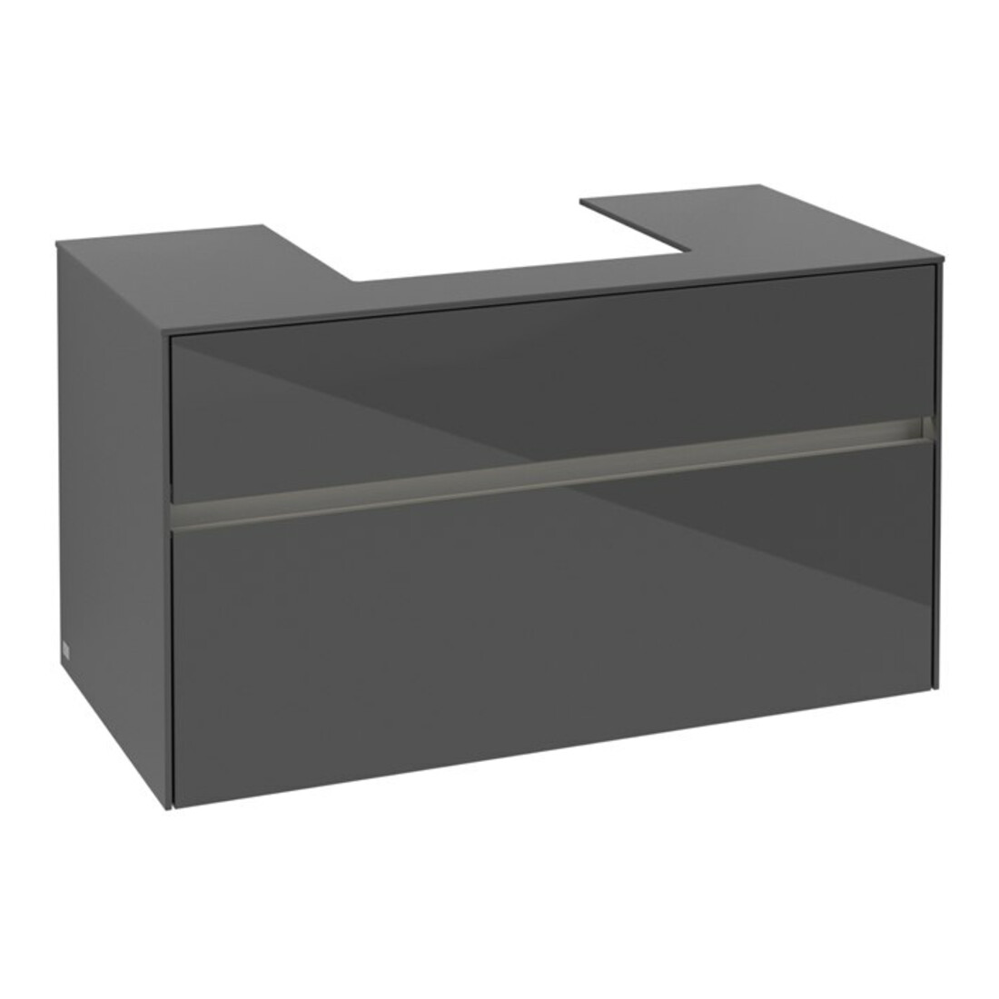 V&B Waschtischunterschrank Collaro 100x54,8x50cm, WT mi, LED 7,3 W, glo Gr