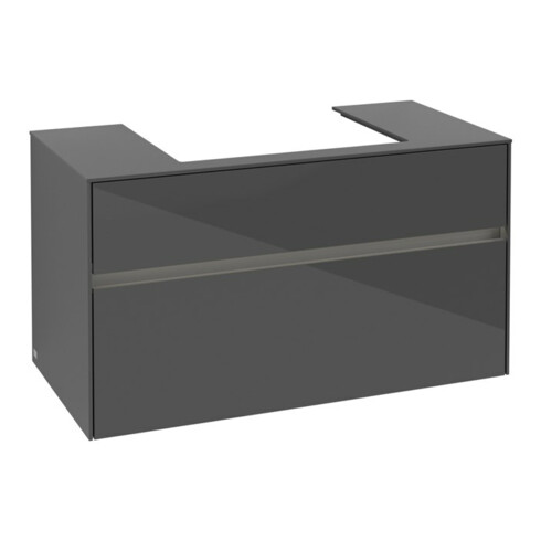 V&B Waschtischunterschrank Collaro 100x54,8x50cm, WT mi, LED 7,3 W, glo Gr