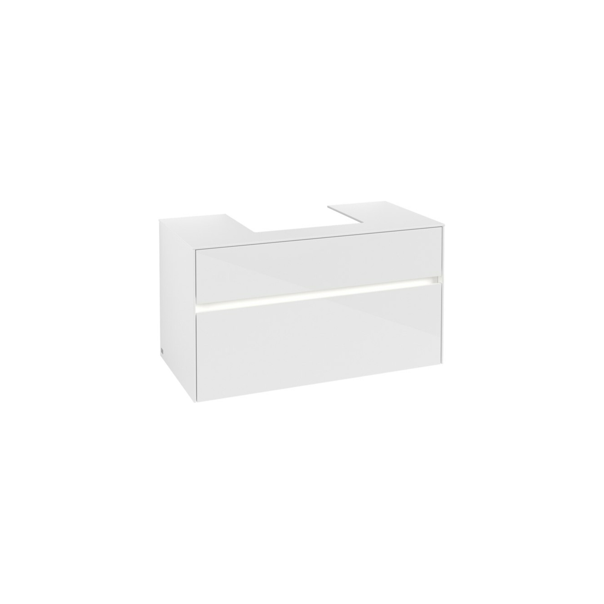 V&B Waschtischunterschrank Collaro 100x54,8x50cm, WT mi, LED 7,3 W, glo wh. ; Villeroy & Boch