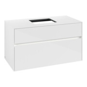 V&B Waschtischunterschrank Collaro 100x54,8x50cm, WT mi, LED 7,3 W, glo wh.