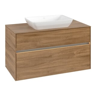 V&B Waschtischunterschrank Collaro 100x54,8x50cm, WT mi, LED 7,3 W, Kan Oa