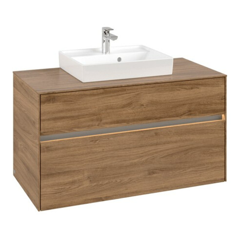 V&B Waschtischunterschrank Collaro 100x54,8x50cm, WT mi, LED 7,3 W, Kan Oa