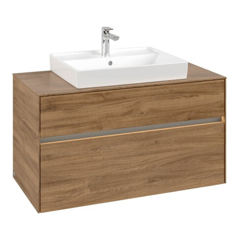 V&B Waschtischunterschrank Collaro 100x54,8x50cm, WT mi, LED 7,3 W, Kan Oa