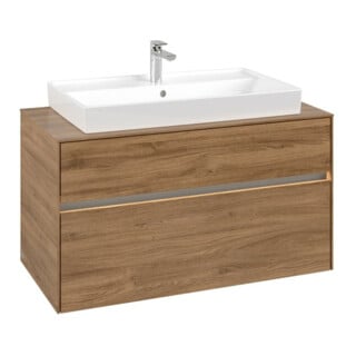 V&B Waschtischunterschrank Collaro 100x54,8x50cm, WT mi, LED 7,3 W, Kan Oa
