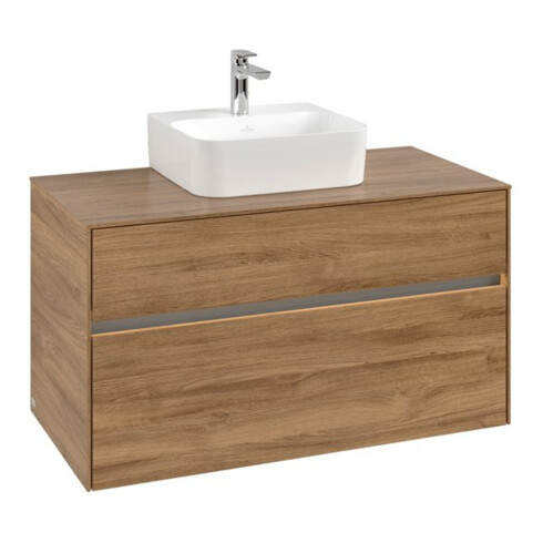 V&B Waschtischunterschrank Collaro 100x54,8x50cm, WT mi, LED 7,3 W, Kan Oa