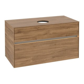 V&B Waschtischunterschrank Collaro 100x54,8x50cm, WT mi, LED 7,3 W, Kan Oa