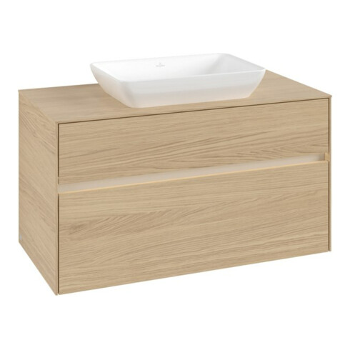 V&B Waschtischunterschrank Collaro 100x54,8x50cm, WT mi, LED 7,3 W, Nord Oa