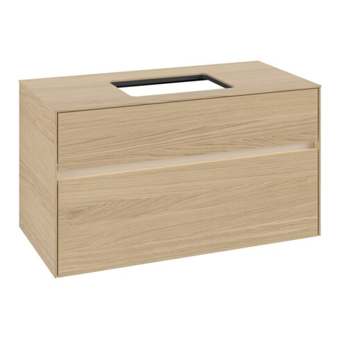 V&B Waschtischunterschrank Collaro 100x54,8x50cm, WT mi, LED 7,3 W, Nord Oa