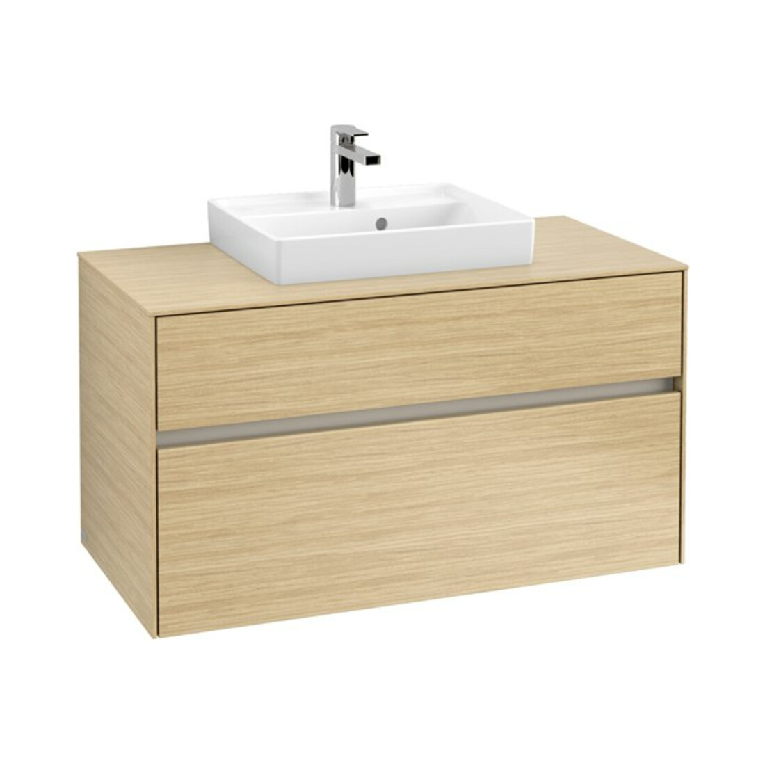 V&B Waschtischunterschrank Collaro 100x54,8x50cm, WT mi, LED 7,3 W, Nord Oa