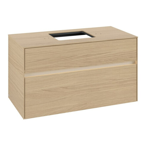 V&B Waschtischunterschrank Collaro 100x54,8x50cm, WT mi, LED 7,3 W, Nord Oa