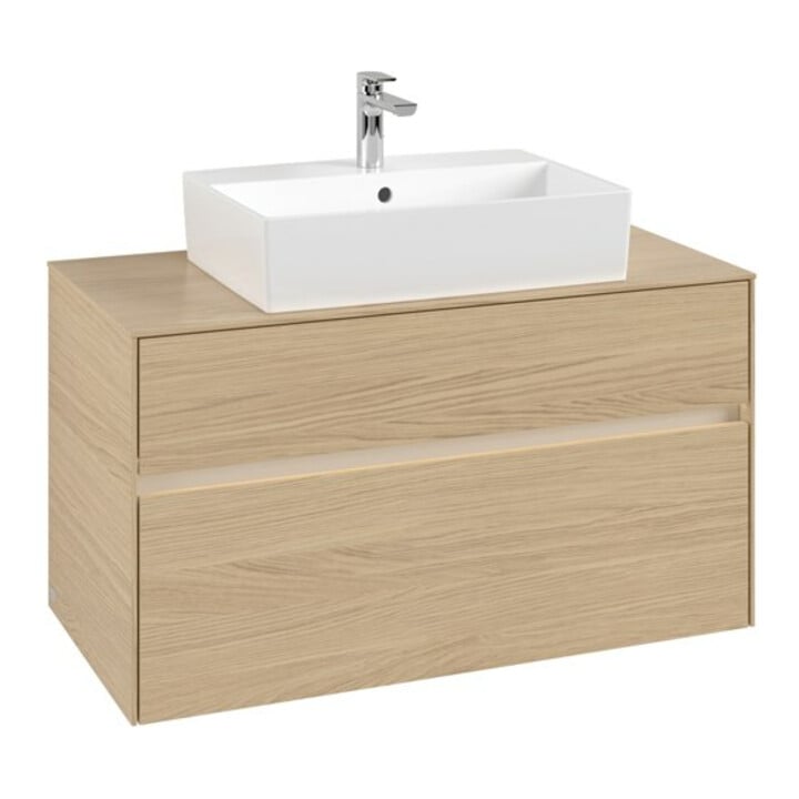 V&B Waschtischunterschrank Collaro 100x54,8x50cm, WT mi, LED 7,3 W, Nord Oa